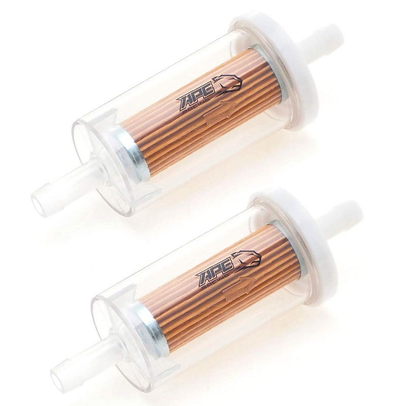 APE RACING Inline Fuel Filter Replacement Universal High Flow Fuel Filters (Pack of 2) for Lawn Mower Tractor Motorcycle Replace Briggs & Stratton 5065 5065D 5065K 493629 695666 845125 691035 - Image 1